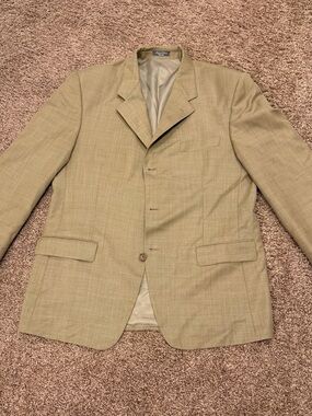 Men's Light Tan Single-Breasted Ultimo Uomo Blazer